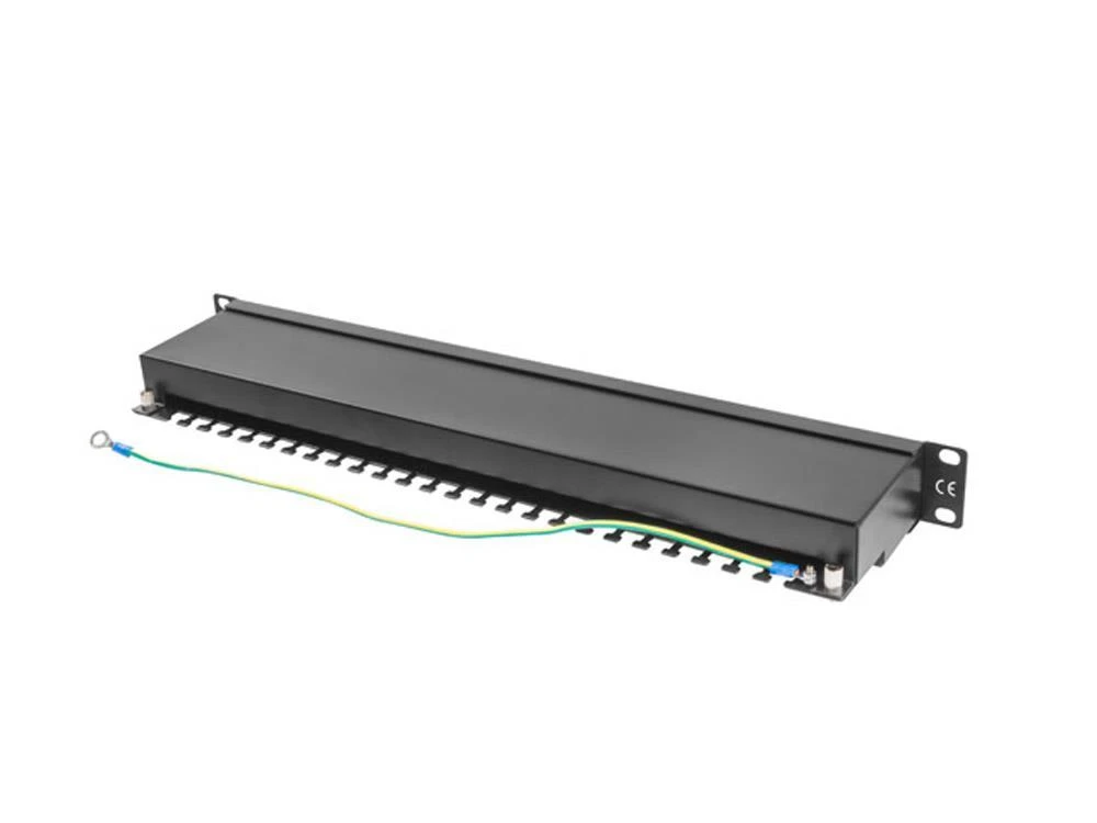 LANBERG PPS5-1024-B Patch Panel 24 prievadas 1U kat. 5e ekranuotas juodas