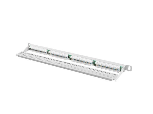 LANBERG PPU5-0024-S Patch Panel 24 prievadas 0,5U kat. 5e pilkas