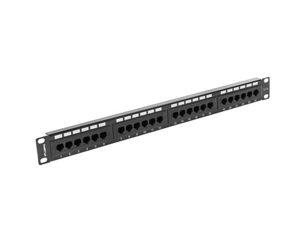 LANBERG PPU5-1024-B Patch Panel 24 port 1U cat. 5e juodas