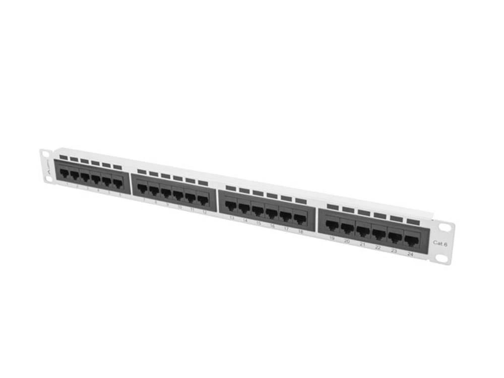 LANBERG PPU6-1024-S Patch Panel 24 prievadas 1U kat. 6 pilkos