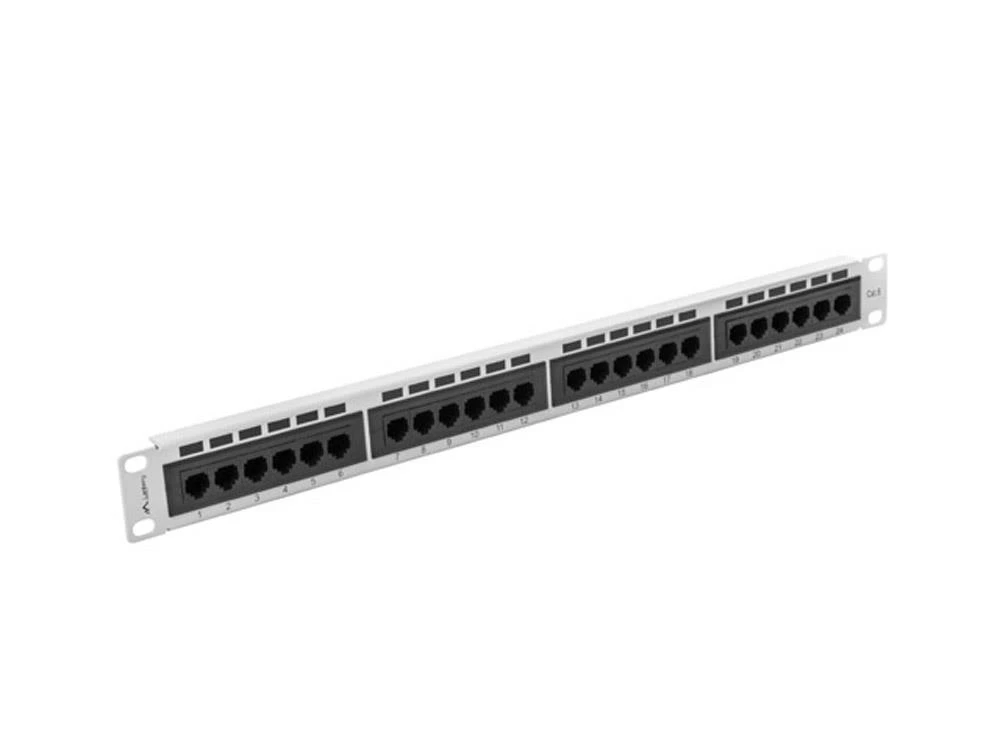LANBERG PPU6-1024-S Patch Panel 24 prievadas 1U kat. 6 pilkos