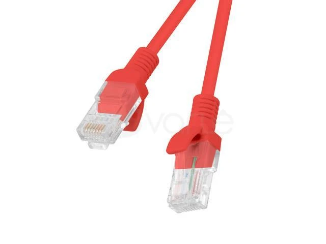 LANBERG PCU5-10CC-0025-R Lanberg Patchcord RJ45 kat. 5e UTP 0,25m raudona
