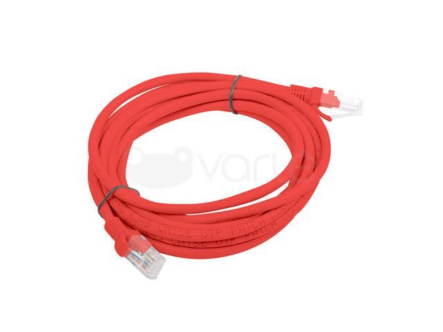 PATCHCORD KAT.6 UTP 3M Raudonas FLUKE PASSED LANBERG