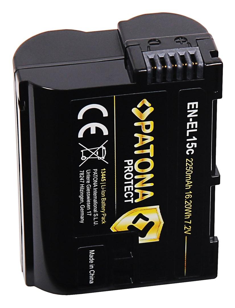 Patona Protect EN-EL15C 2250mAh / 16,2Wh baterija, skirta Nikon D500, D610, D750, D800, D800E, D810, D810A, D850, D7000, D7100, D7200, Z5, Z6, Z7