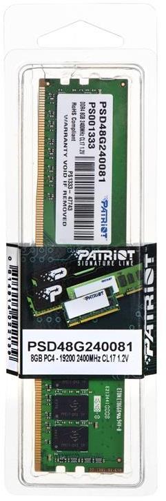RAM PATRIOT DDR4 SL 8GB 2400MHZ UDIMM 1x8GB
