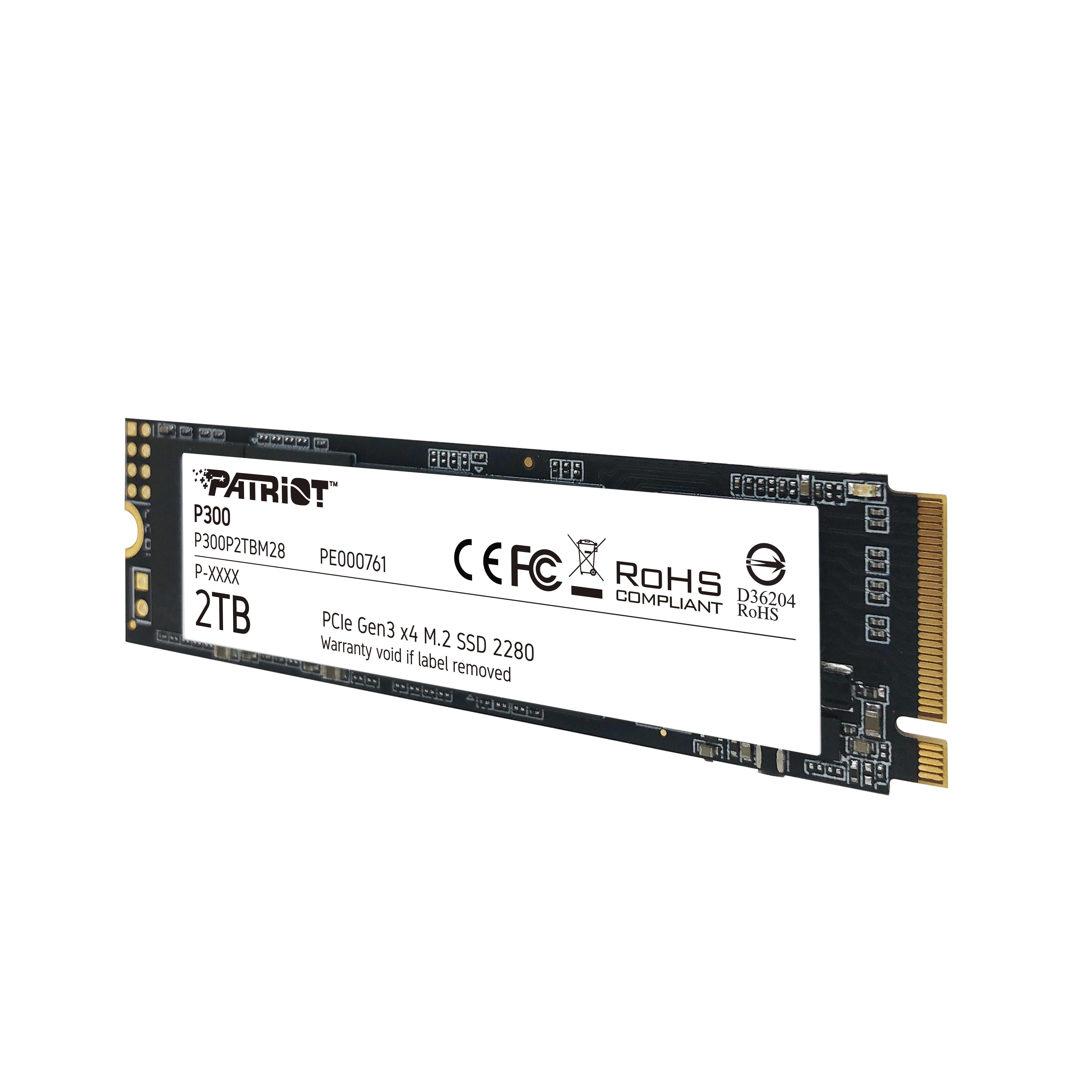Kietasis vidinis diskas Patriot P300 M.2 PCIe Gen 3 x4 2TB SSD