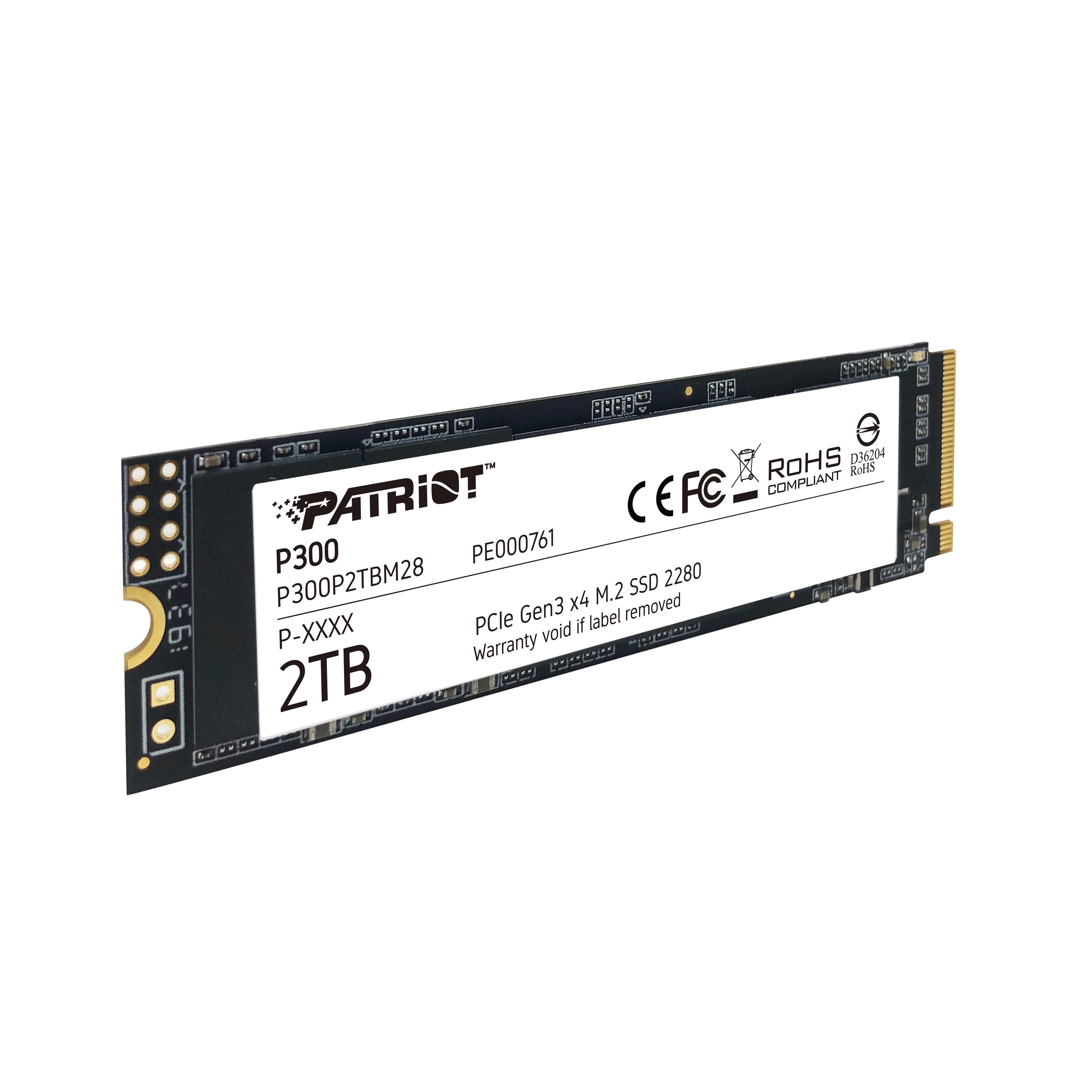 Kietasis vidinis diskas Patriot P300 M.2 PCIe Gen 3 x4 2TB SSD