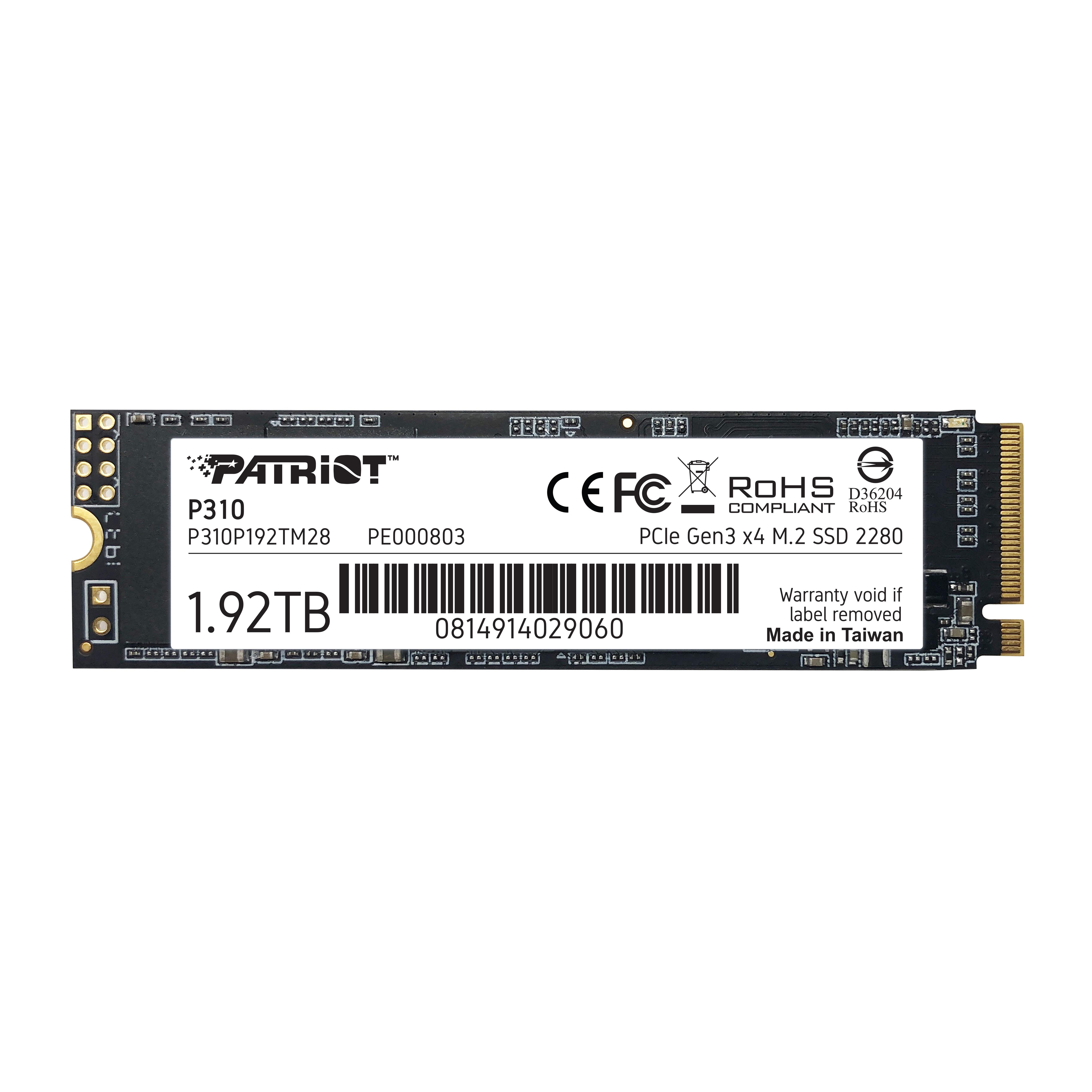 PATRIOT P310 1.92TB M2 2280 PCIe SSD NVME