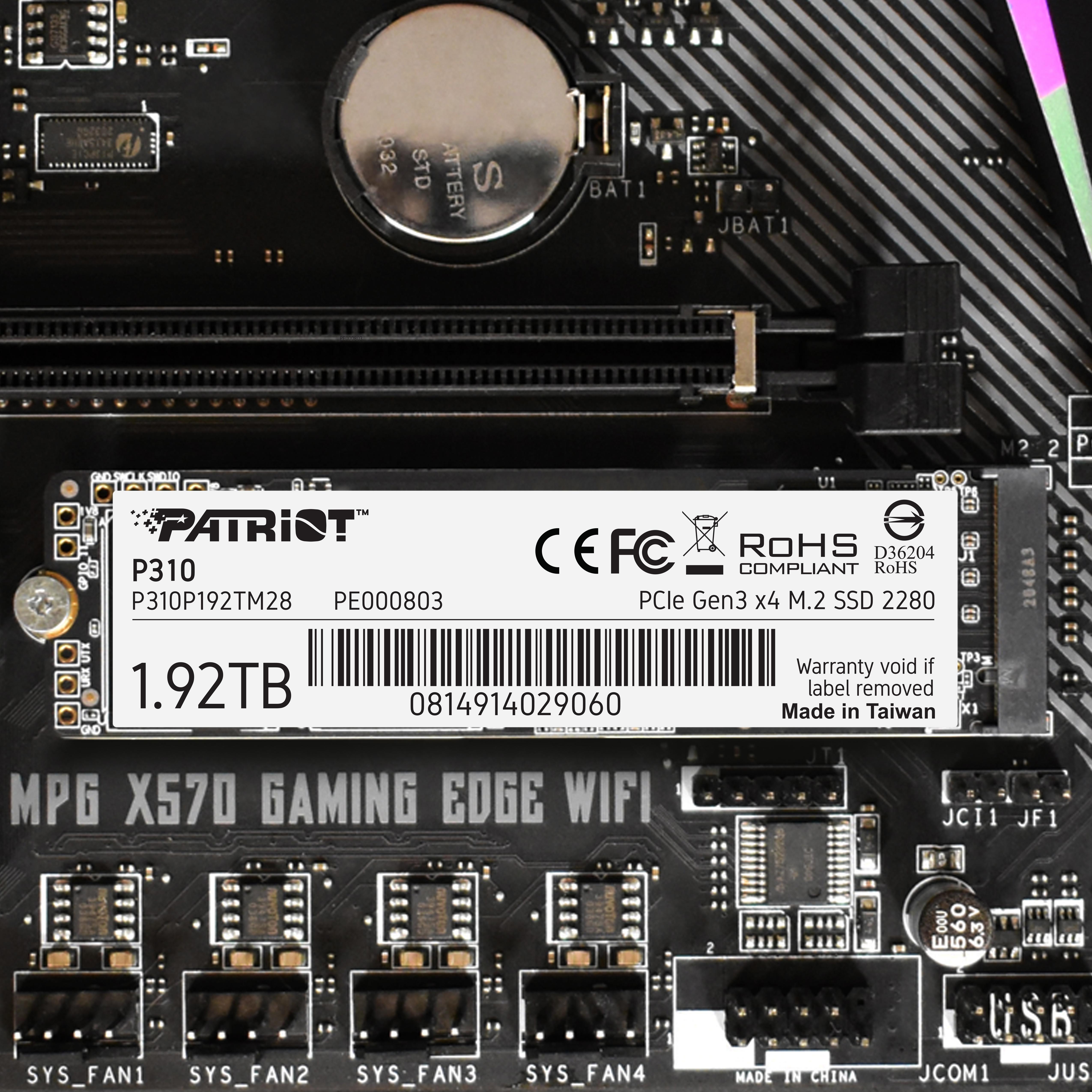 PATRIOT P310 1.92TB M2 2280 PCIe SSD NVME