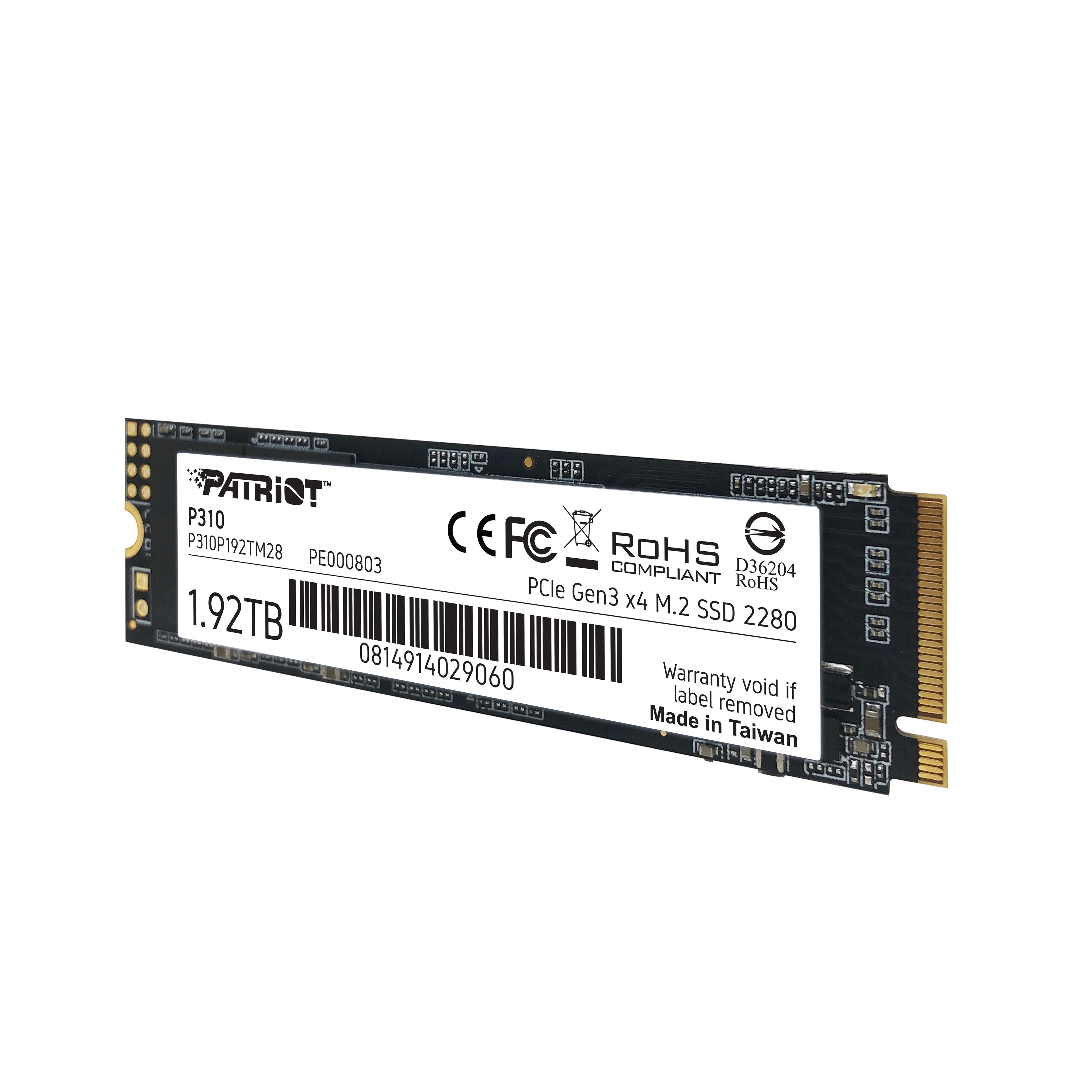 PATRIOT P310 1.92TB M2 2280 PCIe SSD NVME