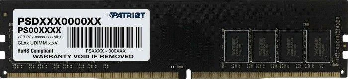 Patriot DDR4 atminties modulis su komponentų išdėstymu
