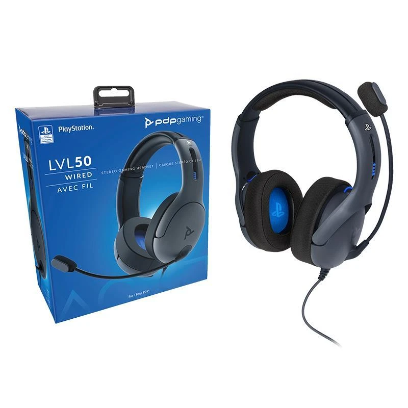 Laidinės ausinės PDP Gaming LVL 50, pilkos (PS4)
