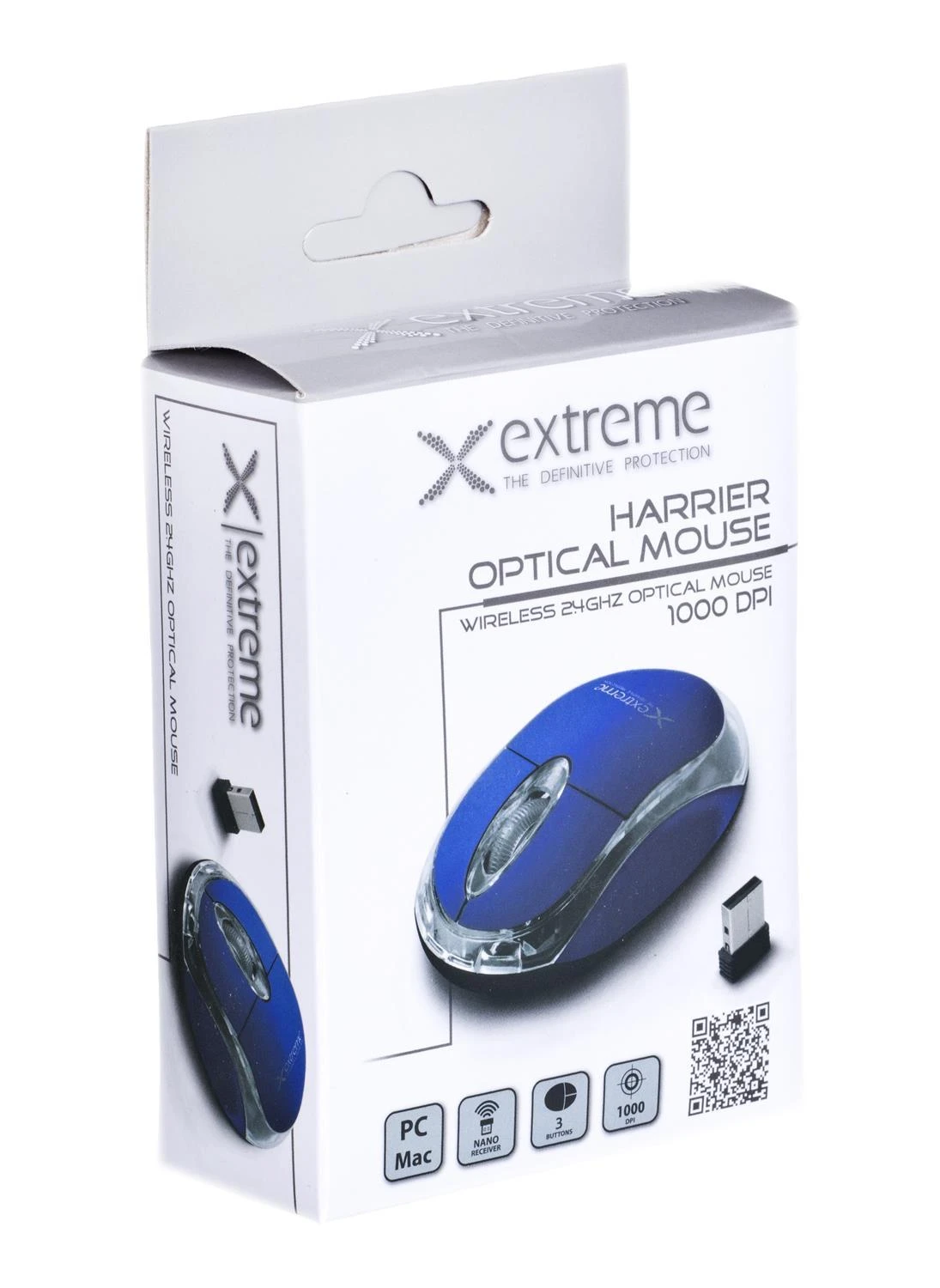 Titanum XM105B Extreme belaidė pelė 2,4 GHz 3D optinė USB Harrier mėlyna