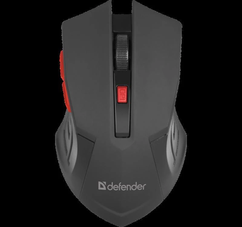 Žaidimų Pelė - Defender Accura MM-275 Optinė 1600DPI Juoda/Raudona