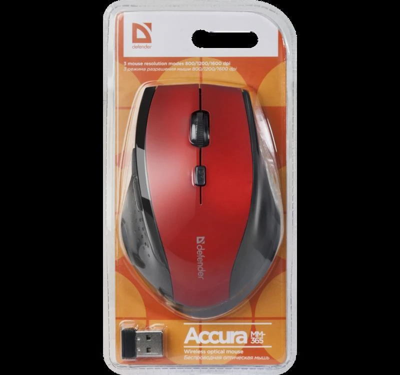 Pelė Defender Accura MM-365 raudona