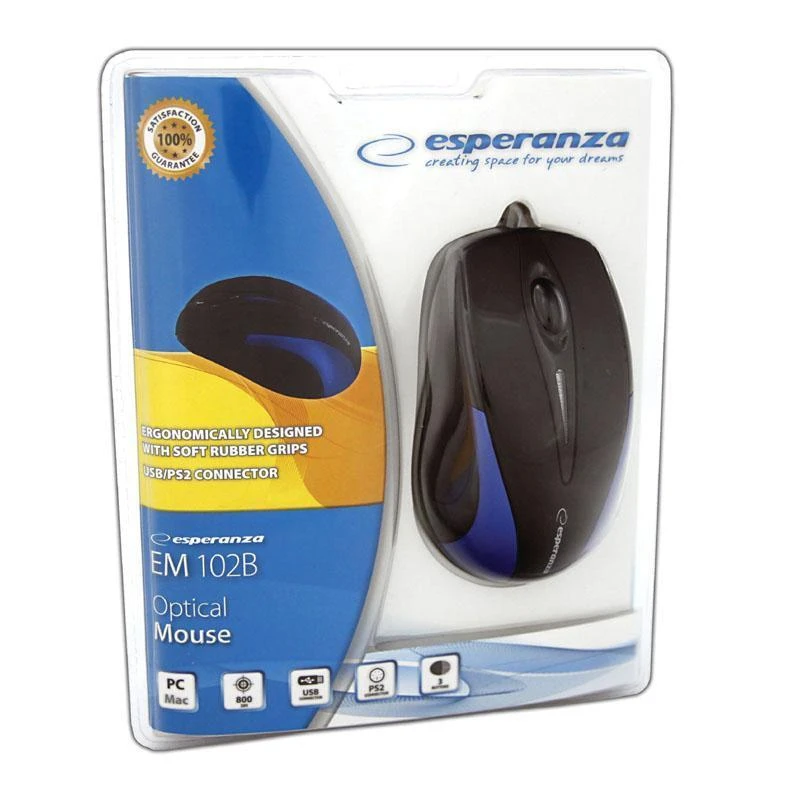 Optinė pelė USB (mėlyna) Esperanza