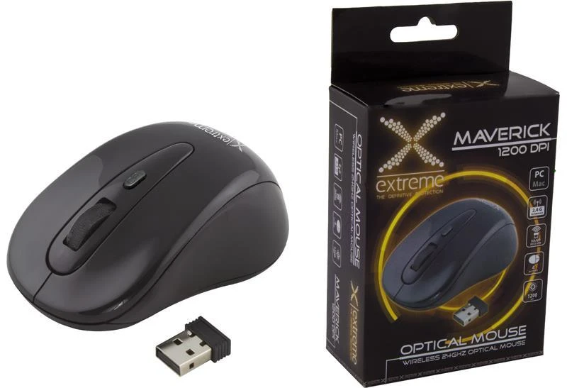 Bevielė optinė pelė Maverick Esperanza XM104K - juoda