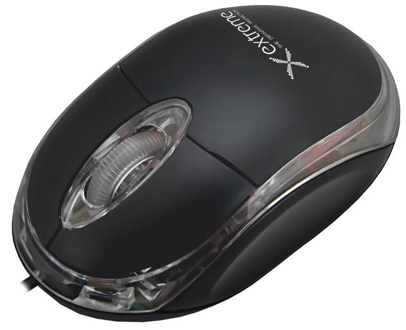 Extreme Kompiuterio Pelė - TITANUM XM102K Optinė 1000 DPI USB Type-A Abipusė Juoda, Chromo