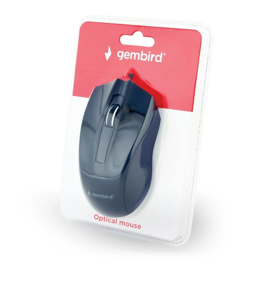 GEMBIRD MUS-3B-01 Gembird optinė pelė MUS-3B-01, 1000 DPI, USB, Juodas, 1.35m kabelio ilgis