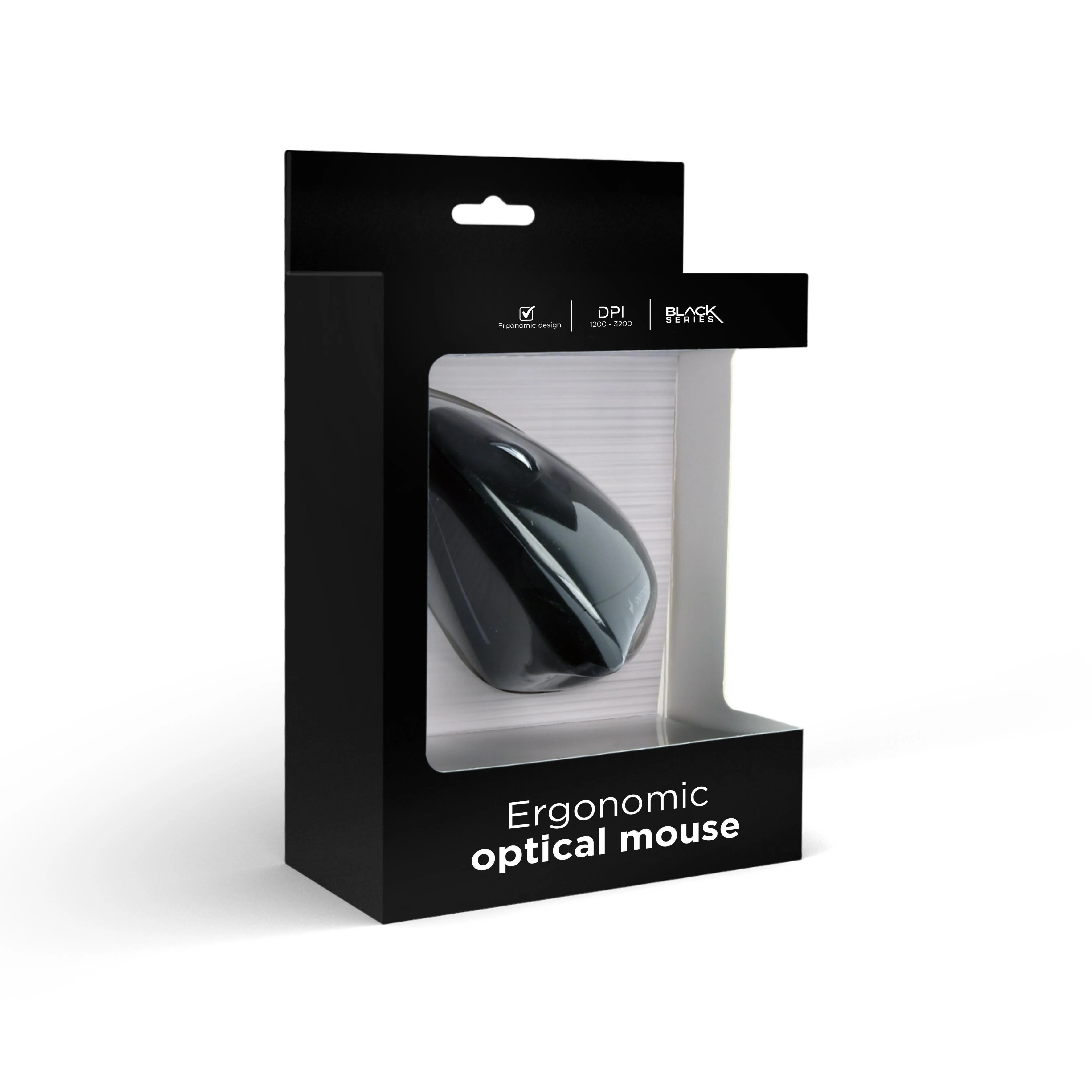 GEMBIRD MUS-ERGO-01 Gembird Ergonomic 6-button optinė pelė MUS-ERGO-01, 3200 DPI, USB, Juodas