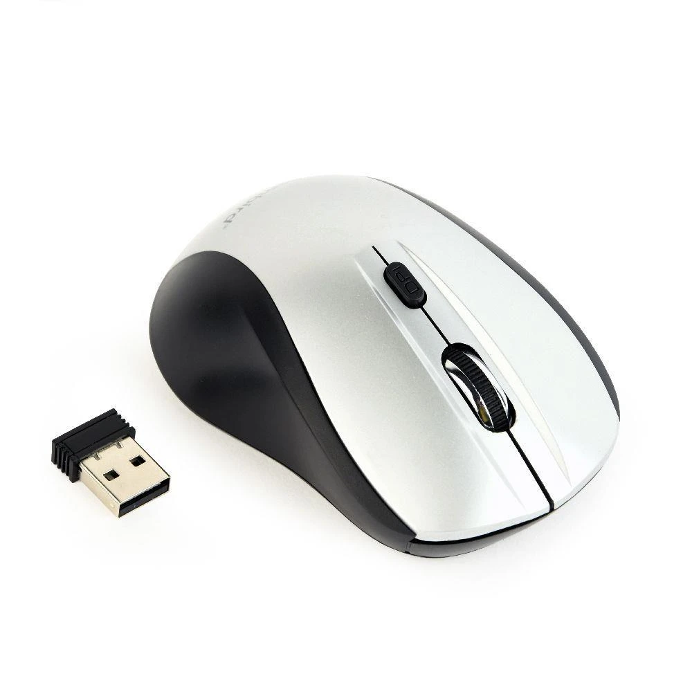 GEMBIRD MUSW-4B-02-BS Gembird Optinė belaidė pelė MUSW-4B-02-BS, 1600 DPI, nano USB, juodas-sidabrinis