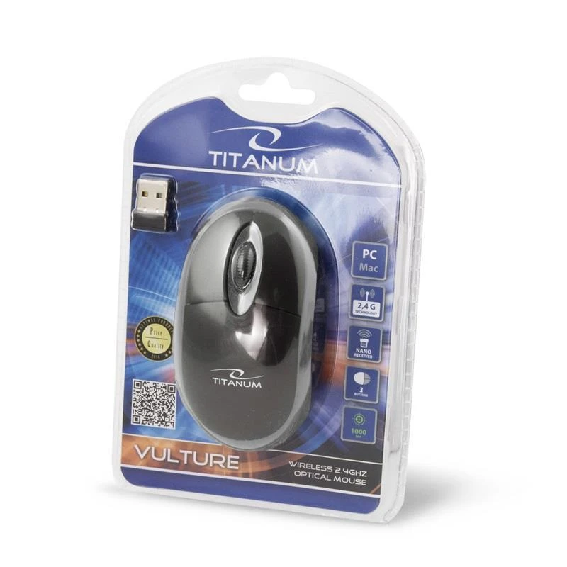 Belaidė optinė pelė Esperanza TITANUM TM116E VULTURE - 3D | 2.4 GHz| 1000 DPI