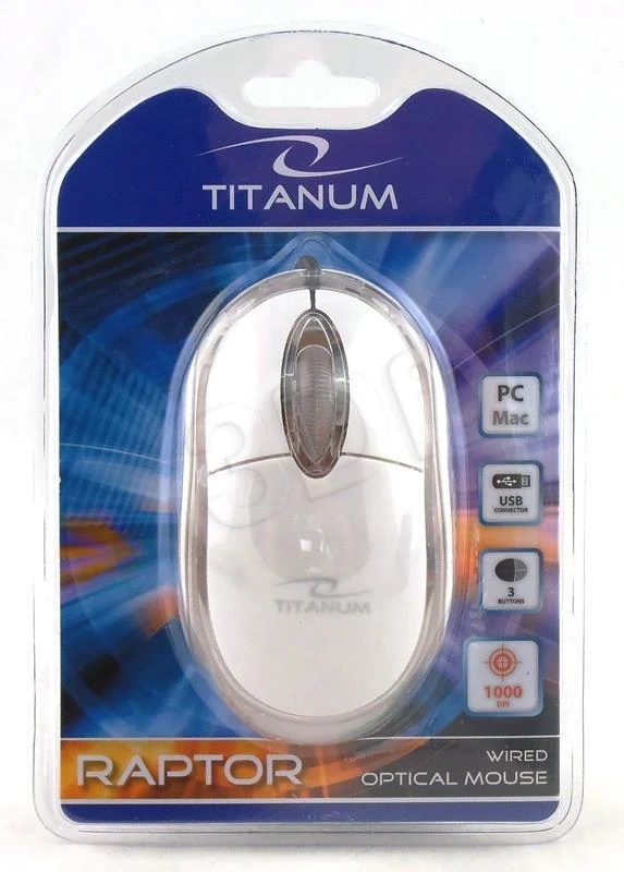 Esperanza TM102W Titanium pelė su laidu (balta)
