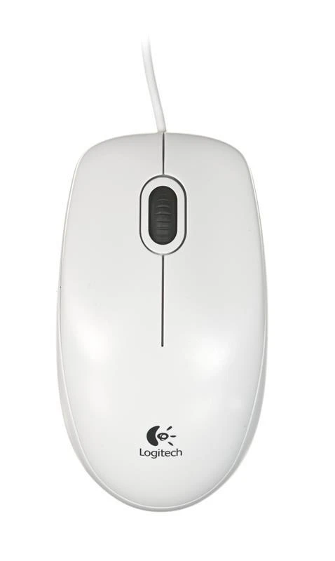Pelė LOGITECH B100, USB, balta sp.