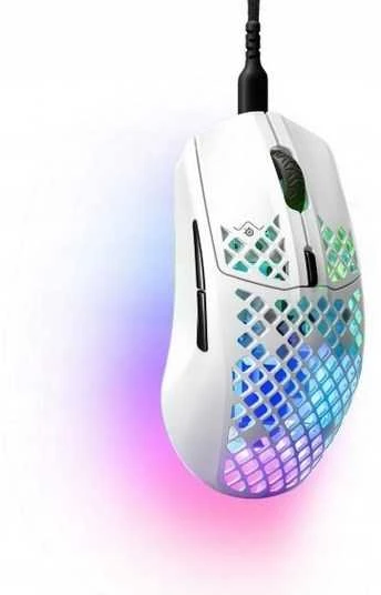 Žaidimų pelė SteelSeries Aerox 3 Snow 2022, Baltos spalvos