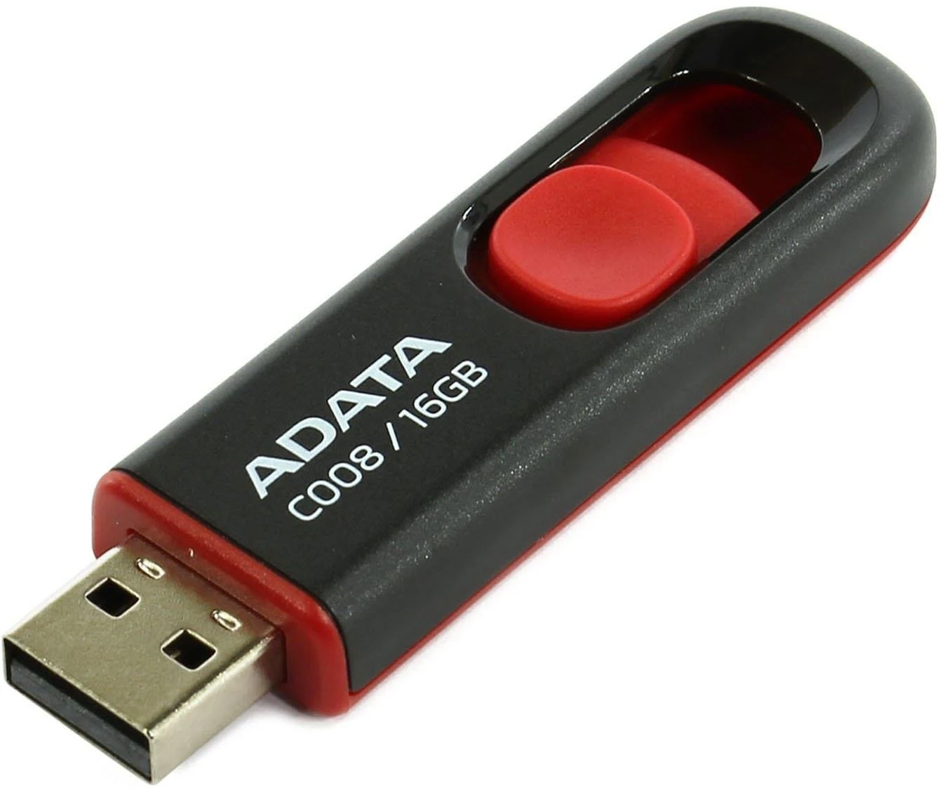 Ištraukiamas atmintukas Adata C008 16GB Juodas/Raudonas