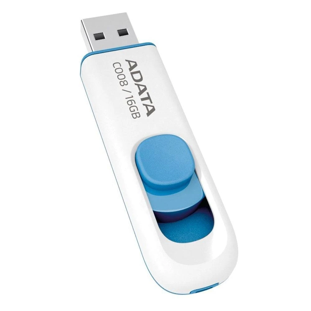 Ištraukiamas atmintukas Adata C008 16GB Baltas/mėlynas