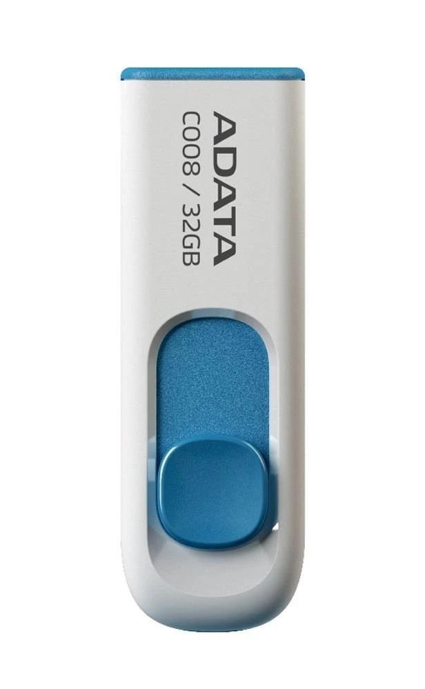Ištraukiamas atmintukas Adata C008 32GB Baltas/mėlynas