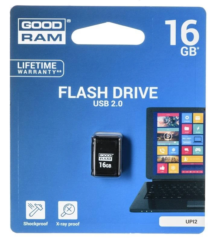 GOODRAM 16GB UPI2 Juodas USB 2.0