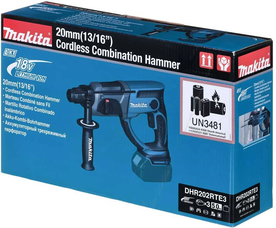 MAKITA perforatorius 18V DHR202RTE3 1,9J
