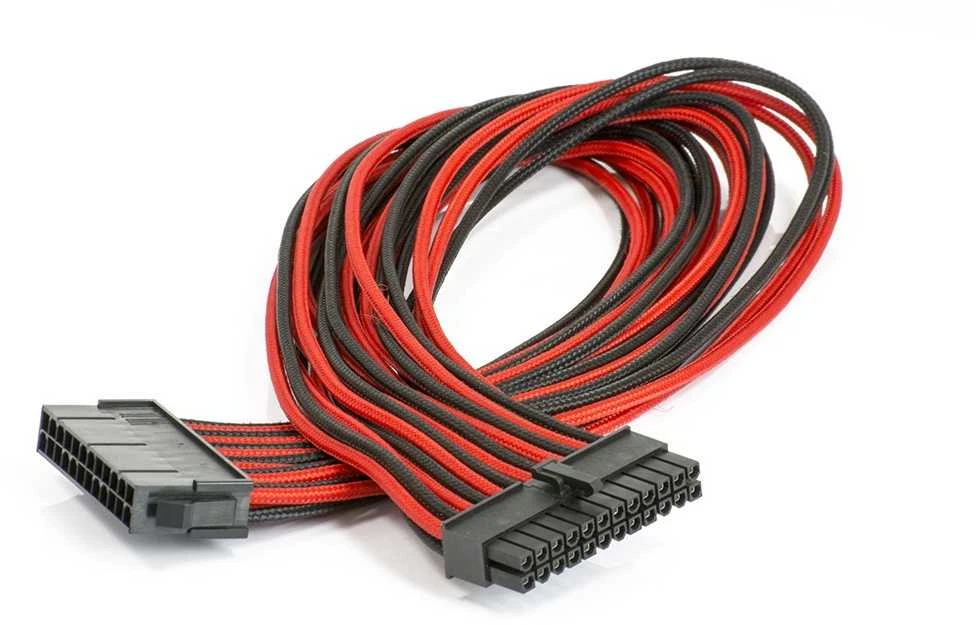 PHANTEKS 8-Pin EPS12V Extension 50cm – sleeved raudonos spalvos