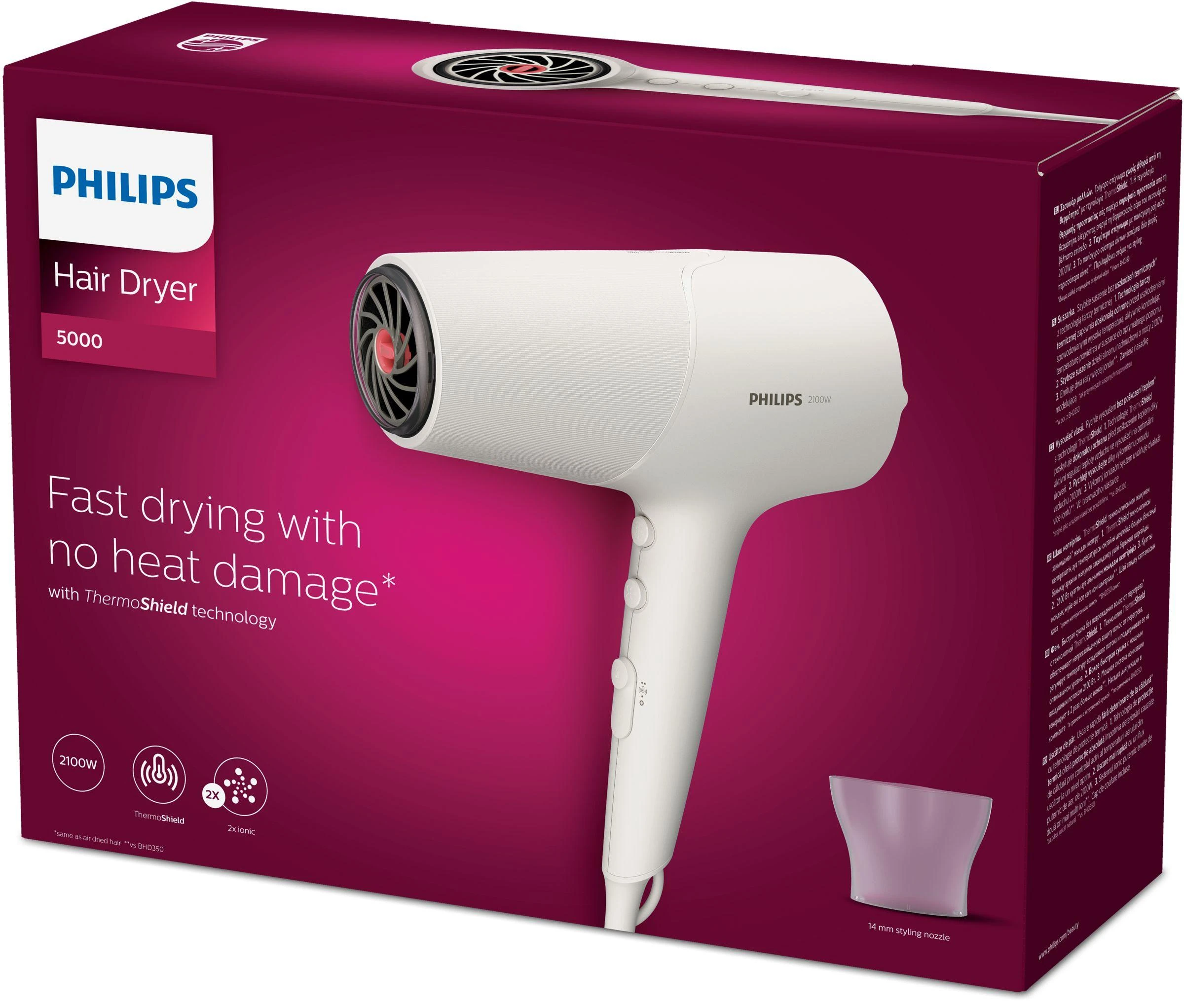 Plaukų džiovintuvas Philips 5000 BHD501/00 balta