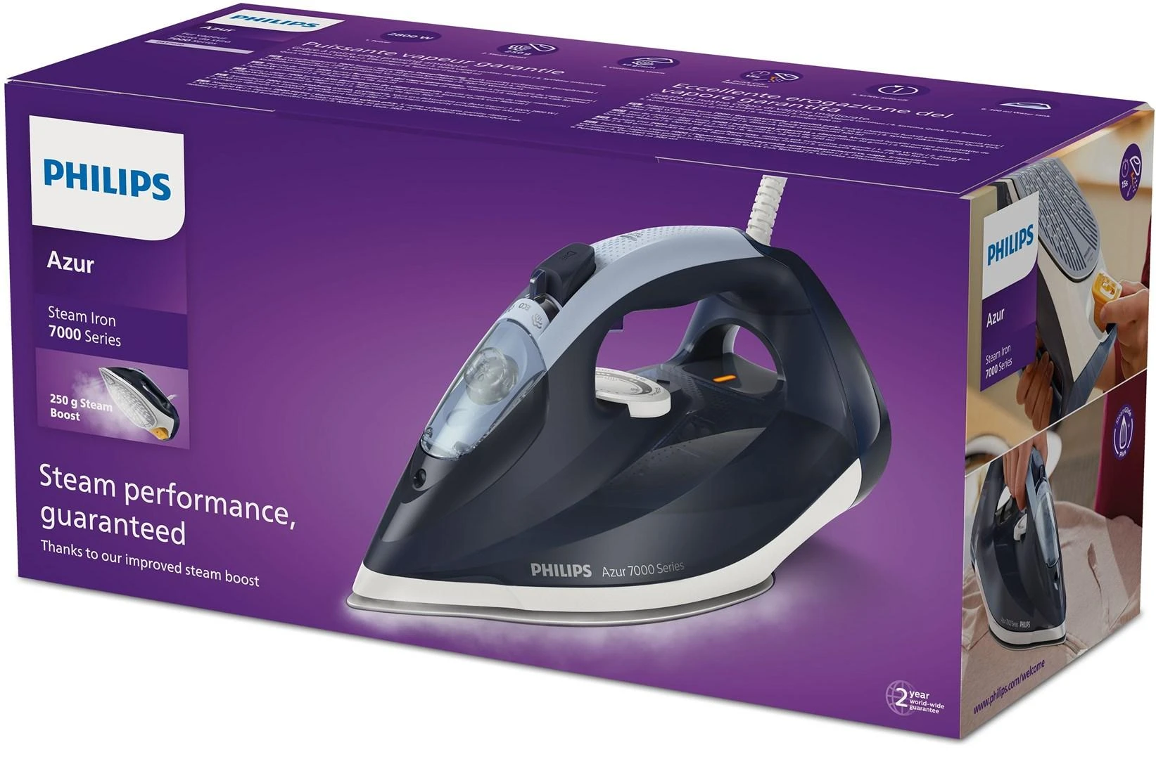 Philips garų lygintuvas 7000 serija DST7030/20, tamsiai mėlynas