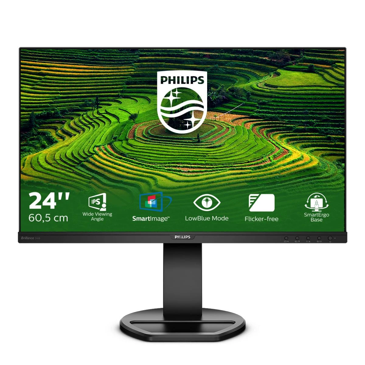 Monitorius Philips 241B8QJEB/00 23.8 ", IPS, FHD, 1920 x 1080 pikselių, 16:9, 5 ms, 250 cd/m², Juodas
