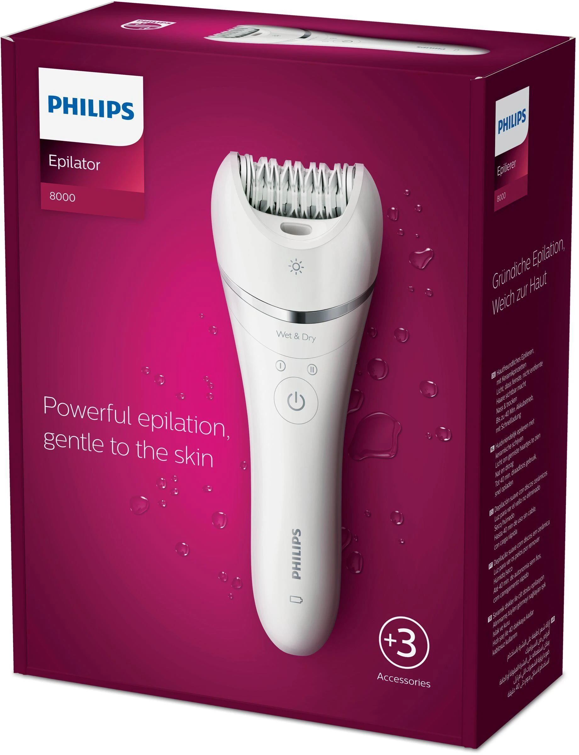 Philips Epilator Series 8000 „Wet & Dry“ epiliatorius BRE700/00