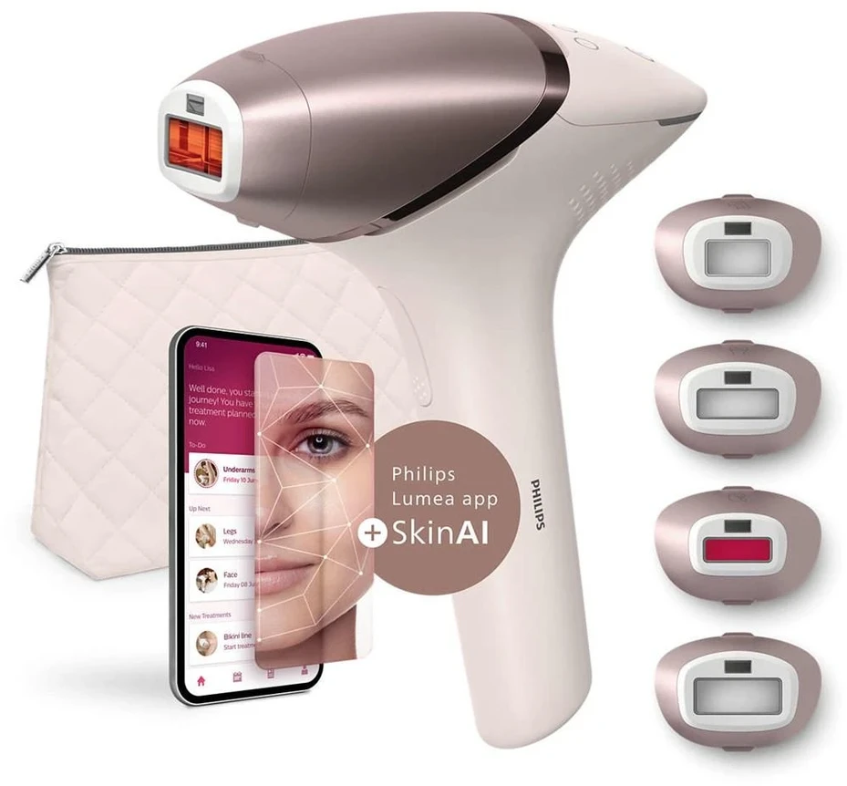 Philips BRI977/00 lengvas plaukų šalinimo priemonė Intensyvi impulsinė šviesa (IPL) Rožinė auksinis