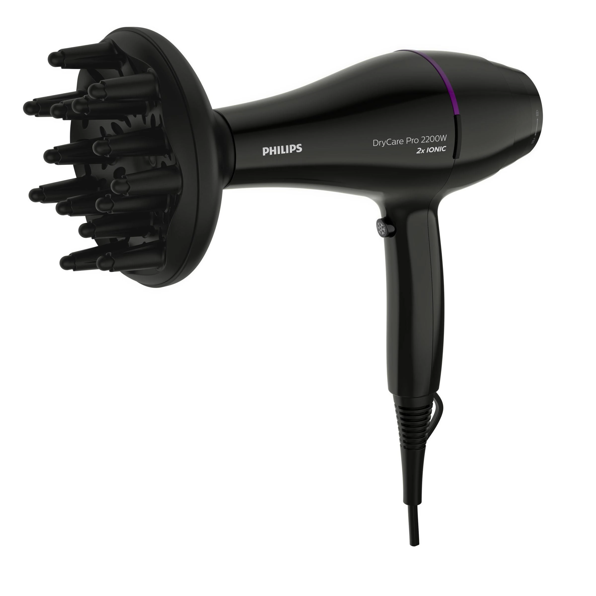 Plaukų džiovintuvas Philips DryCare „Pro“ BHD274/00, Juodos spalvos