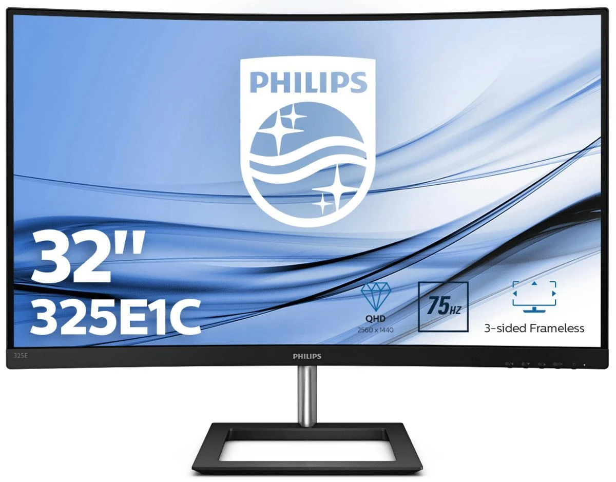 Monitorius Philips 325E1C/00 31,5" QHD, MVA, D-Sub/HDMI/DP