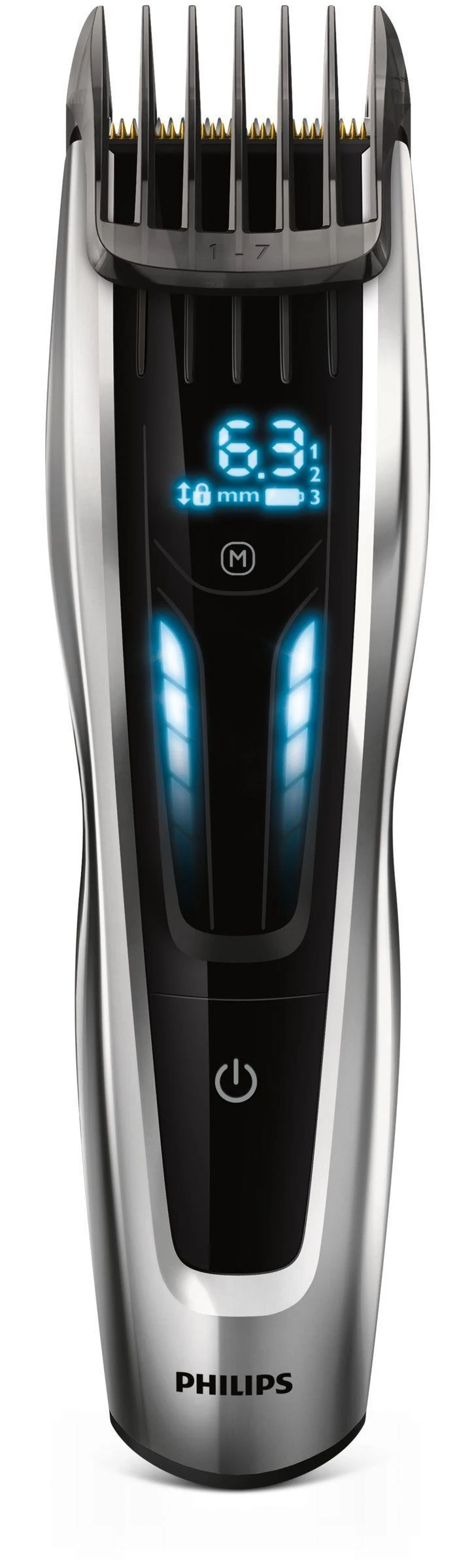 „Philips“ serijos 9000 plaukų kirpimo mašinėlė HC9450/15, titano peiliukai, 400 ilgio nustatymų, 120 min. veikia be laido / 1 val. įkrovimas