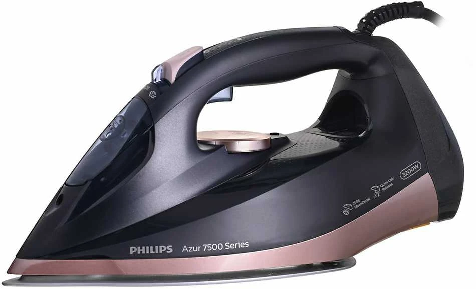 Philips | DST7510/80 | Garų lygintuvas | 3200 W | Vanduo tank capacity 300 ml | Continuous steam 55 g/min | Steam boost performance 260 g/min | Mėlyna/Gold