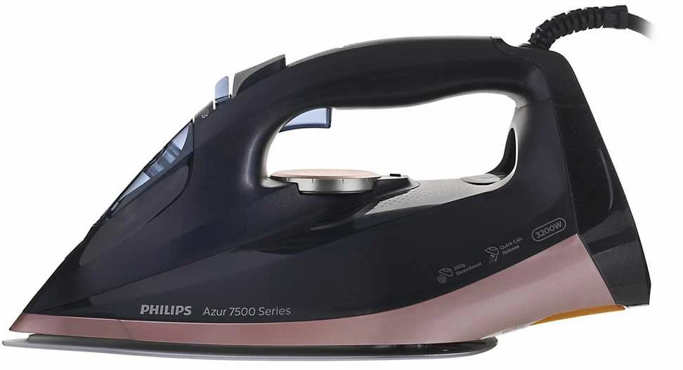 Philips | DST7510/80 | Garų lygintuvas | 3200 W | Vanduo tank capacity 300 ml | Continuous steam 55 g/min | Steam boost performance 260 g/min | Mėlyna/Gold