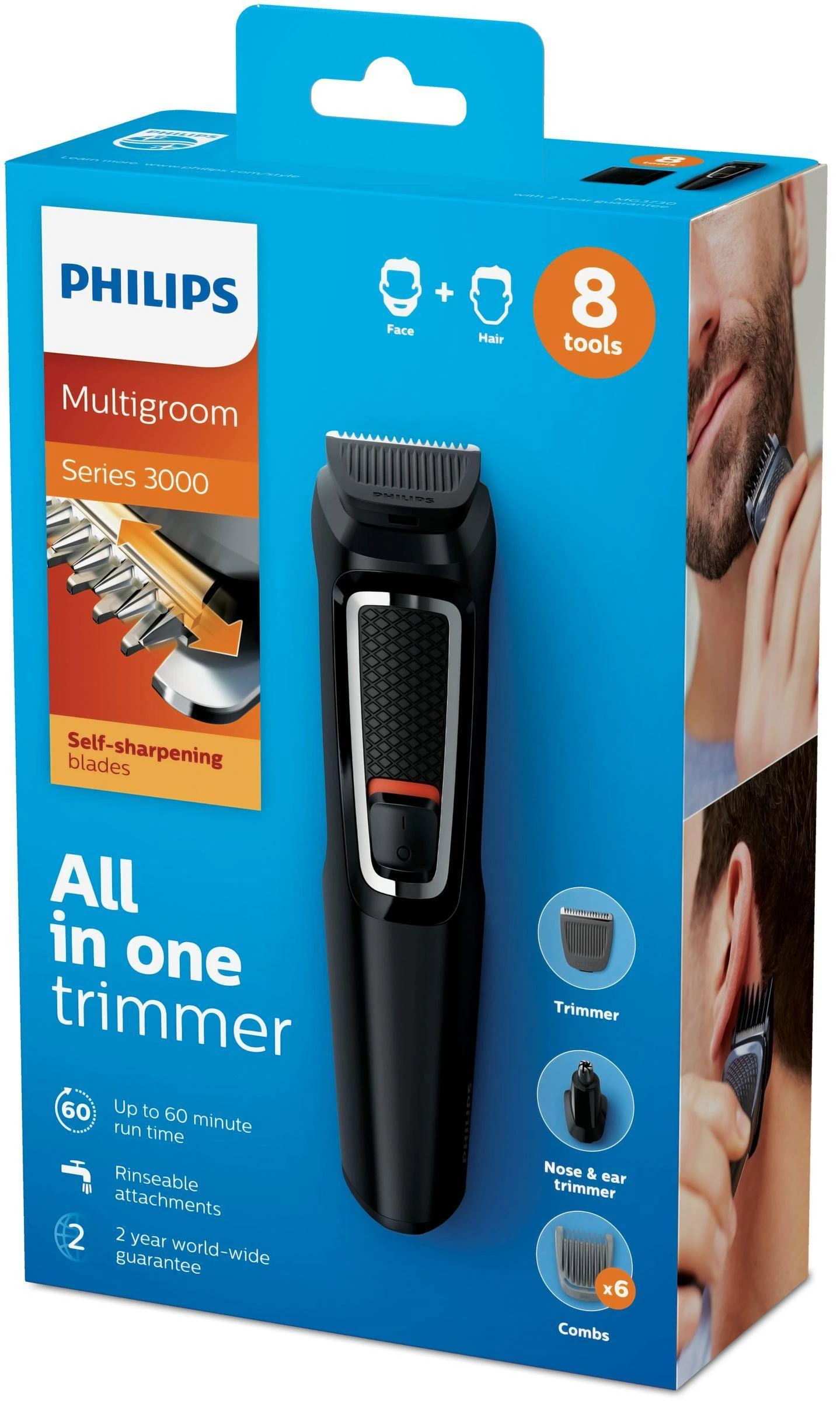 Barzdakirpė Plaukų kirpimo mašinėlė Philips MG3730/15