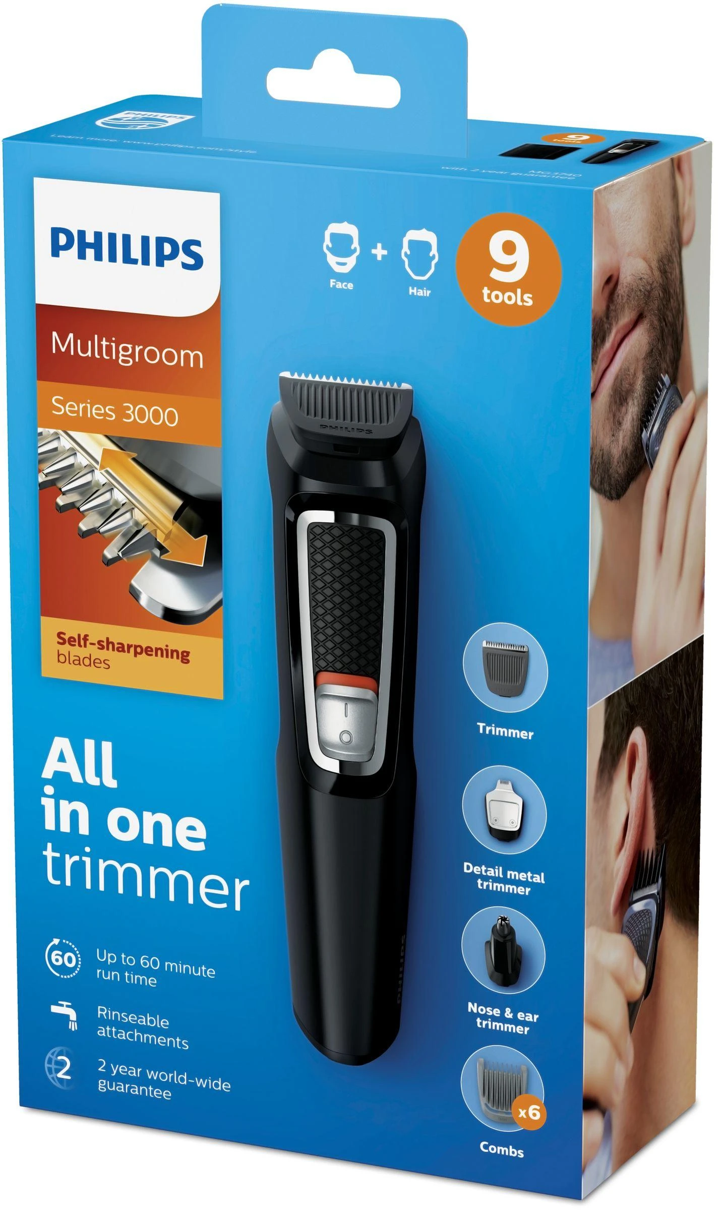 Multigroom series 3000 „Devyni viename“ kirptuvas Philips MG3740/15