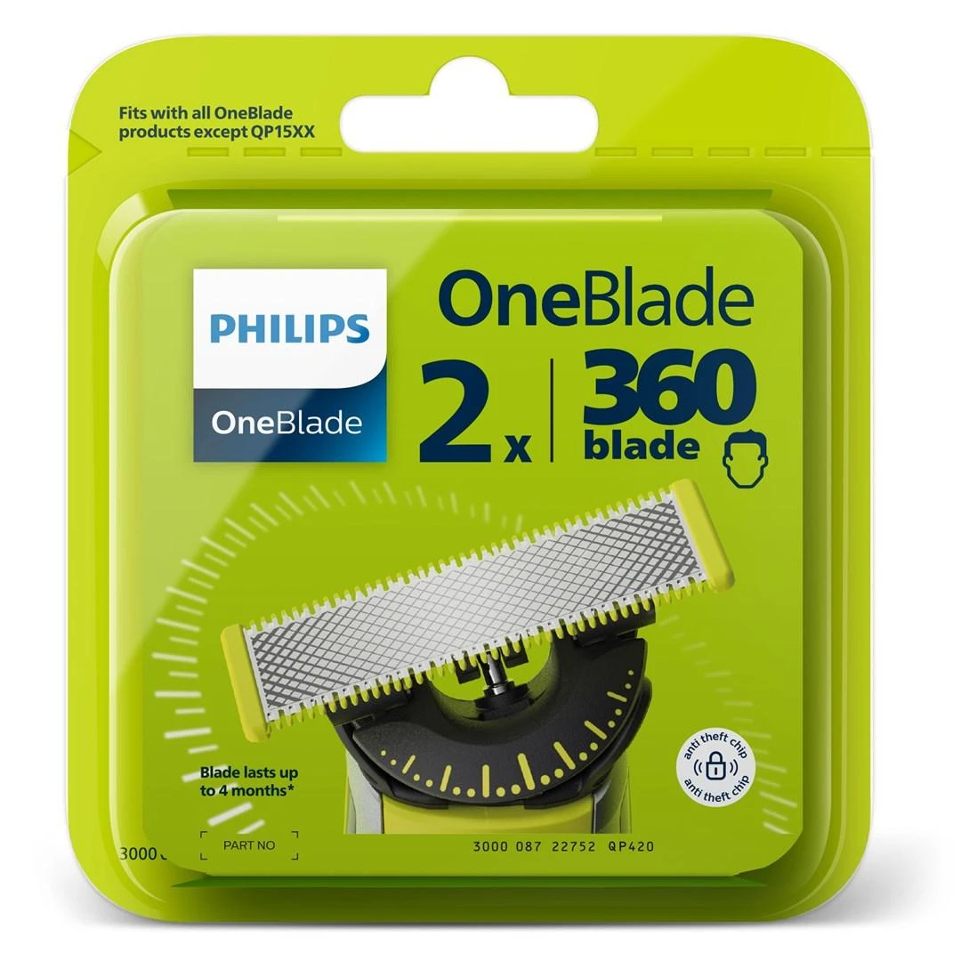 Atsarginiai peiliukai Philips QP420/50, Žalios spalvos