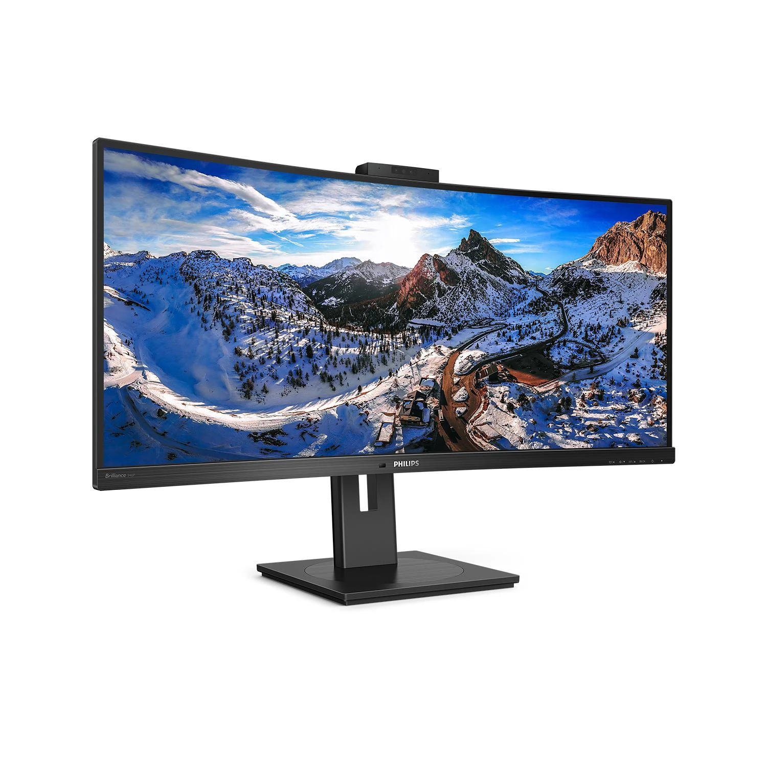 Monitorius Philips Curved UltraWide 346P1CRH/00 34", Juodos spalvos