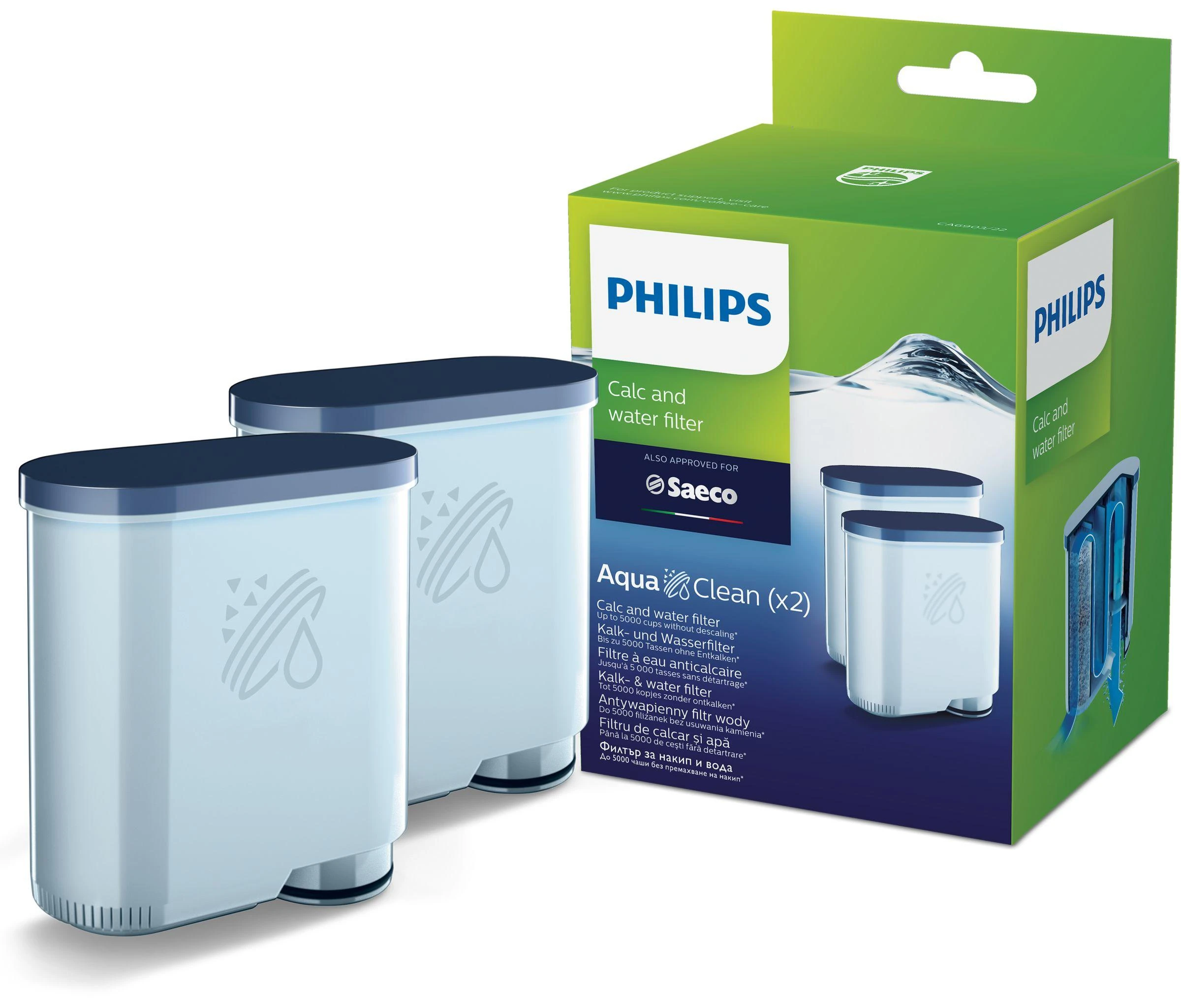 Philips Calc and Vanduo lašelinis CA6903/22 Same as CA6903/01 No descaling iki 5000 cups*